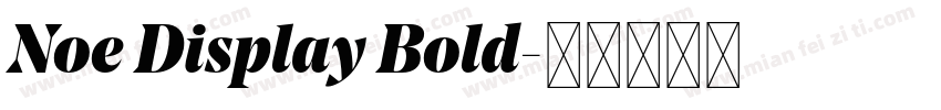 Noe Display Bold字体转换